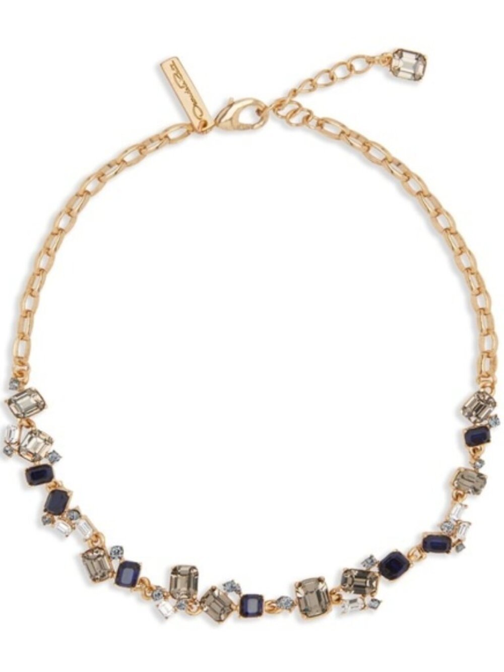 Oscar De La Renta Scrambled Crystal Necklace